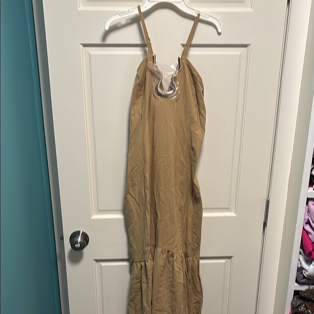 PrettyLittleThing Khaki Maxi Dress